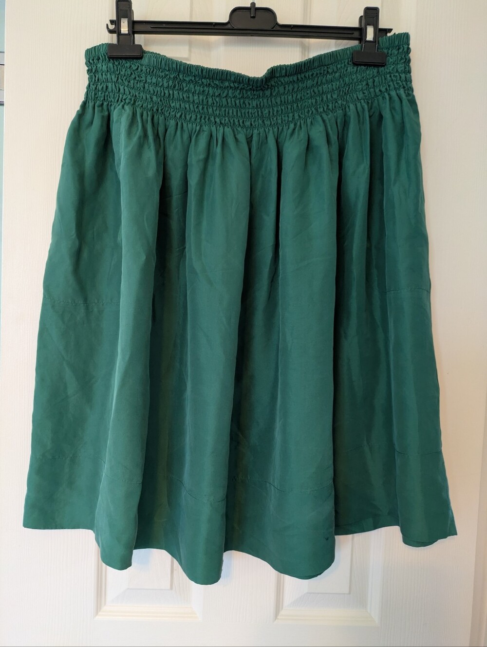 Smocked Waist Emerald Green Circle Skirt